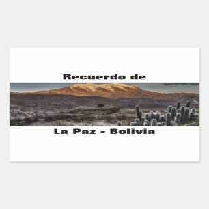 Recuerdo de La Paz Rechteckiger Aufkleber