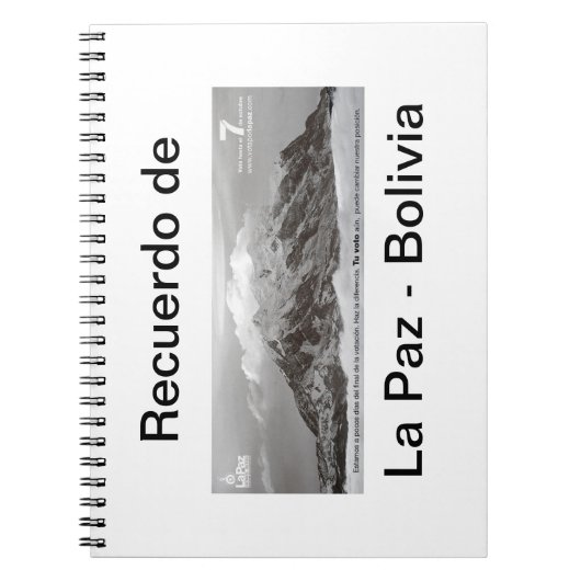 recuerdo de Las Paz Notizblock (Vorderseite)