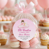 Recuerdos Bautizo Niedliche Taufe im ersten Jahr F Runder Aufkleber