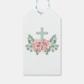 Recuerdos para Bautizo Cross und Blätter Taufe Geschenkanhänger (Rückseite)