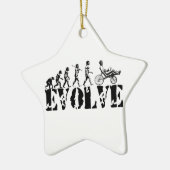 Recumbent Fahrrad-Evolutions-Spaß trägt Kunst zur Keramik Ornament (Links)