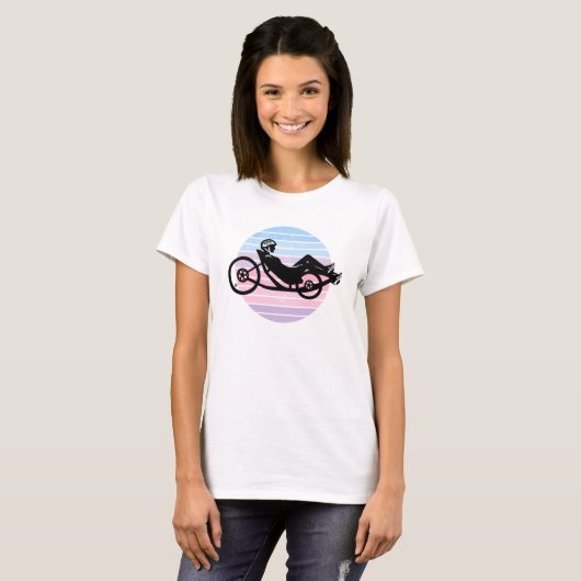 Recumbent Gal T - Shirt - Pastel Vintag (Vorne ganz)