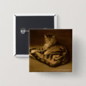 Recumbent Katze, 1898 Button (Vorne & Hinten)