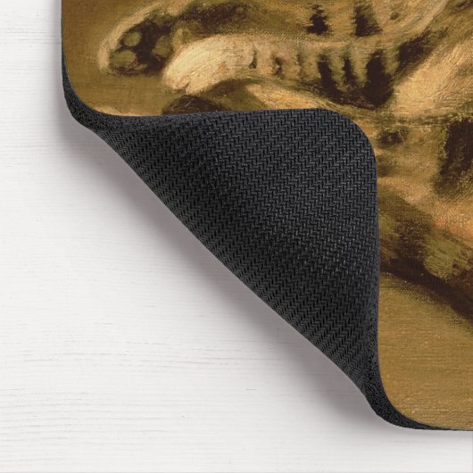 Recumbent Katze, 1898 Mousepad (Ecke)