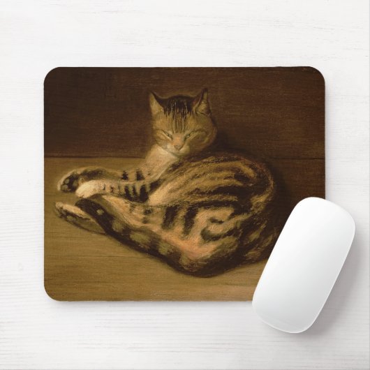 Recumbent Katze, 1898 Mousepad (Mit Mouse)