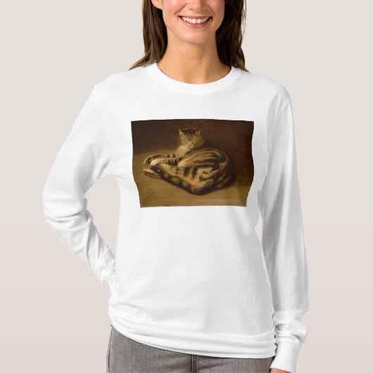 Recumbent Katze, 1898 T-Shirt (Vorderseite)