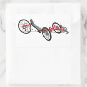 Recumbent Trike Rechteckiger Aufkleber (Tasche)