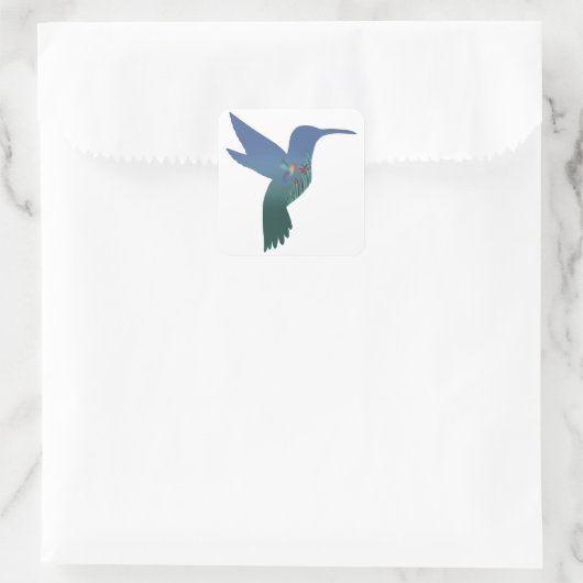 Recursive Hummingbird Cutout Sticker (Tasche)