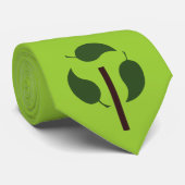 recyc Baum mit 3 großem Blätter Krawatte (Gerollt)