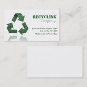 Recyceln der Firmengeschäfts-Karte Visitenkarte (Vorne/Hinten)