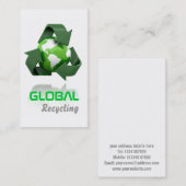 Recyceln der Firmengeschäfts-Karte Visitenkarte (Vorne/Hinten)