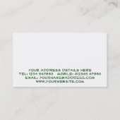 Recyceln der Firmengeschäfts-Karte Visitenkarte (Rückseite)