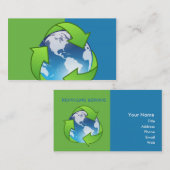 Recyceln der Service-Kugel-Geschäfts-Karten Visitenkarte (Vorne/Hinten)