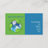 Recyceln der Service-Kugel-Geschäfts-Karten Visitenkarte (Rückseite)