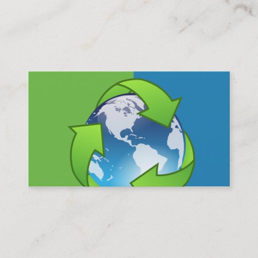 Recyceln der Service-Kugel-Geschäfts-Karten Visitenkarte (Vorderseite)