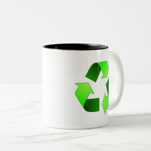 Recyceln der Symbol-Tasse Zweifarbige Tasse (VorderseiteRechts)