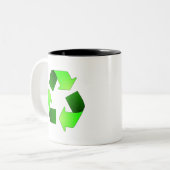 Recyceln der Symbol-Tasse Zweifarbige Tasse (Vorderseite Links)