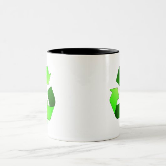 Recyceln der Symbol-Tasse Zweifarbige Tasse (Mittel)