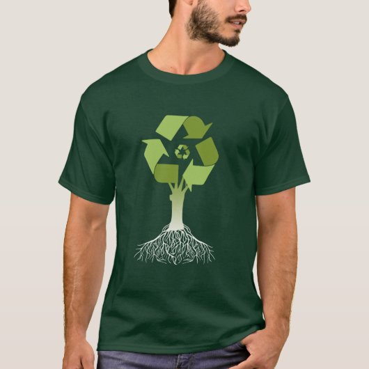 Recyceln des Baums T-Shirt (Vorderseite)