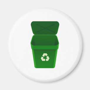 Recyceln des Behälters Magnet
