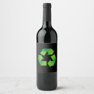 Recyceln des Symbols Weinetikett