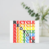 Recyceln Postkarte (Stehend Vorderseite)