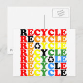 Recyceln Postkarte (Vorne/Hinten)