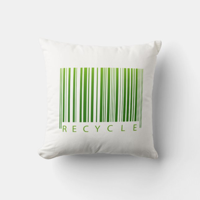 recyceln Sie Barcode graphic.png Kissen (Vorderseite)