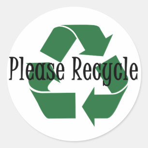 Recyceln Sie bitte Aufkleber