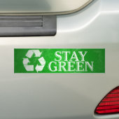 Recyceln Sie, bleibe Sie grünen Autoaufkleber (Auf Auto)