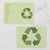 Recyceln Sie - Chubby Visitenkarte (Vorne/Hinten)