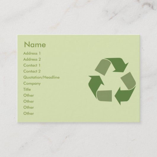 Recyceln Sie - Chubby Visitenkarte (Vorderseite)