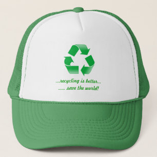 recyceln Sie das Recyceln retten den Truckerkappe