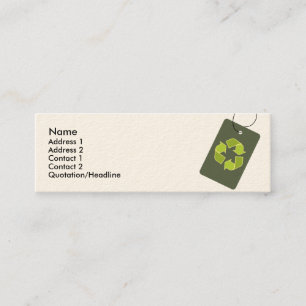 "Recyceln Sie" dünne Visitenkarte