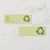 Recyceln Sie - dünnes Mini Visitenkarte (Vorne/Hinten)