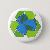 recyceln Sie Erde Button (Vorderseite)