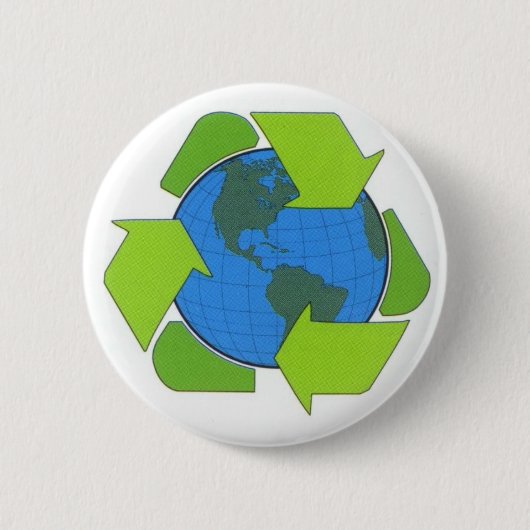 recyceln Sie Erde Button (Vorderseite)