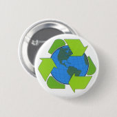 recyceln Sie Erde Button (Vorne & Hinten)