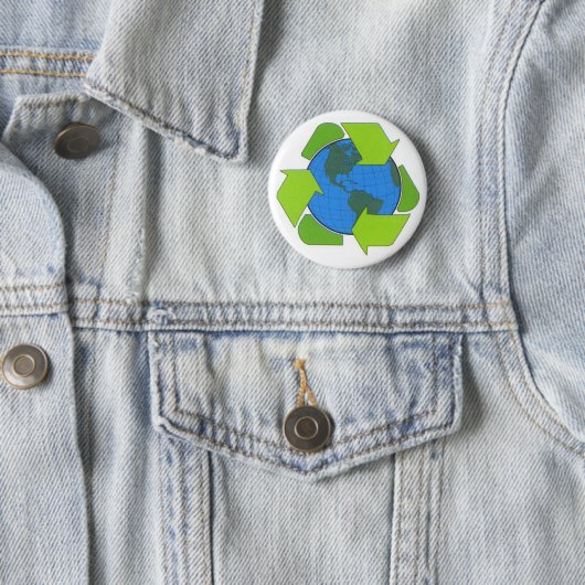 recyceln Sie Erde Button (Beispiel)