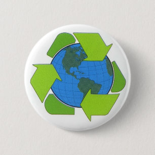 recyceln Sie Erde Button