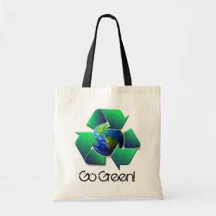 Recyceln Sie Erde, gehen Sie Grün! - Tasche