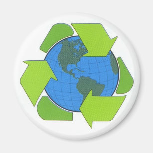 recyceln Sie Erde Magnet