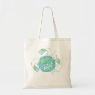 Recyceln Sie Erde Tragetasche