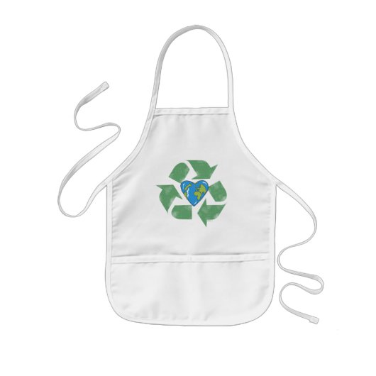 Recyceln Sie Erdherz-Schürze Kinderschürze (Vorne)