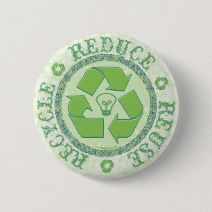 Recyceln Sie Erdtagesgang Button