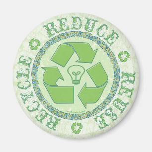 Recyceln Sie Erdtagesgang Magnet