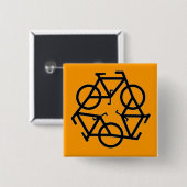 Recyceln Sie Fahrrad-Logo-Symbol Button (Vorne & Hinten)