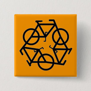 Recyceln Sie Fahrrad-Logo-Symbol Button