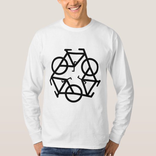 Recyceln Sie Fahrrad-Logo-Symbol T-Shirt (Vorderseite)