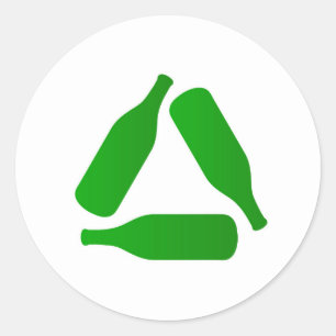 Recyceln Sie Flaschen Runder Aufkleber